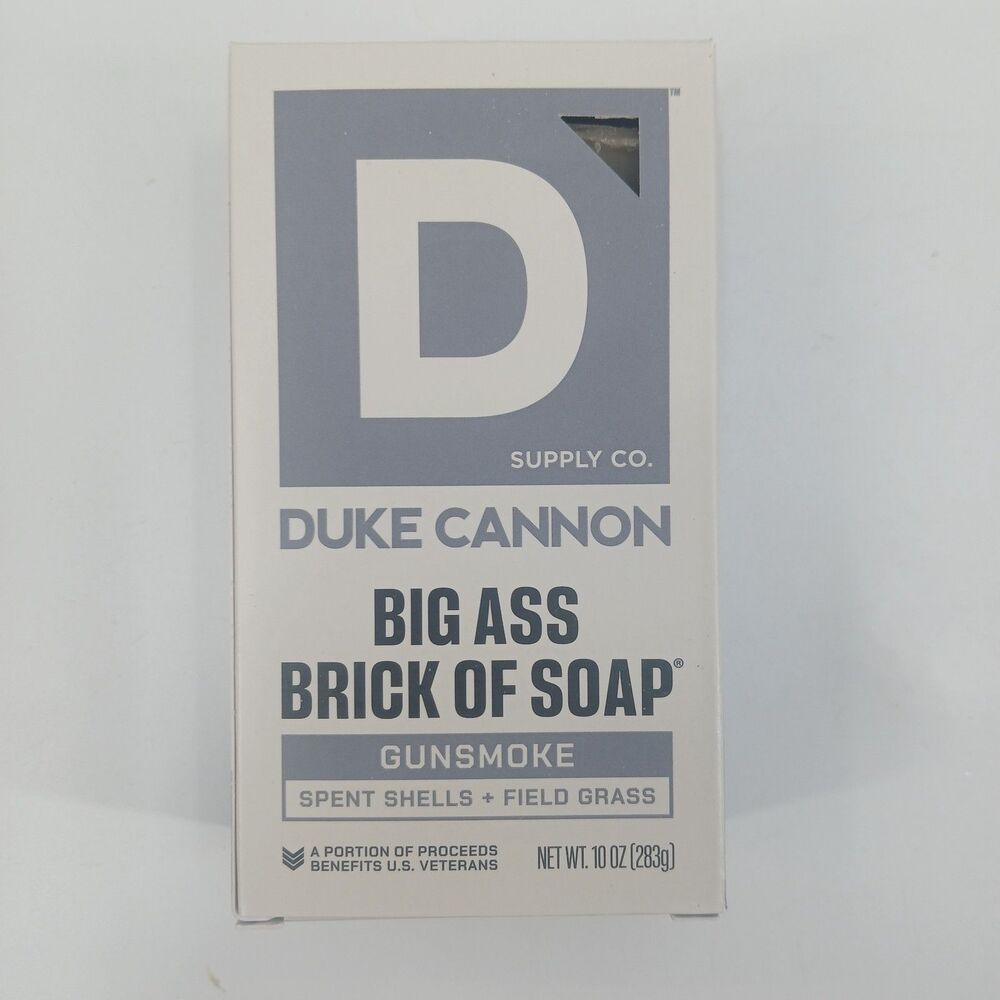 duke cannon Gun Smoke Big Ass Brick of Soap® Spent Shells + Field Grass bar soap